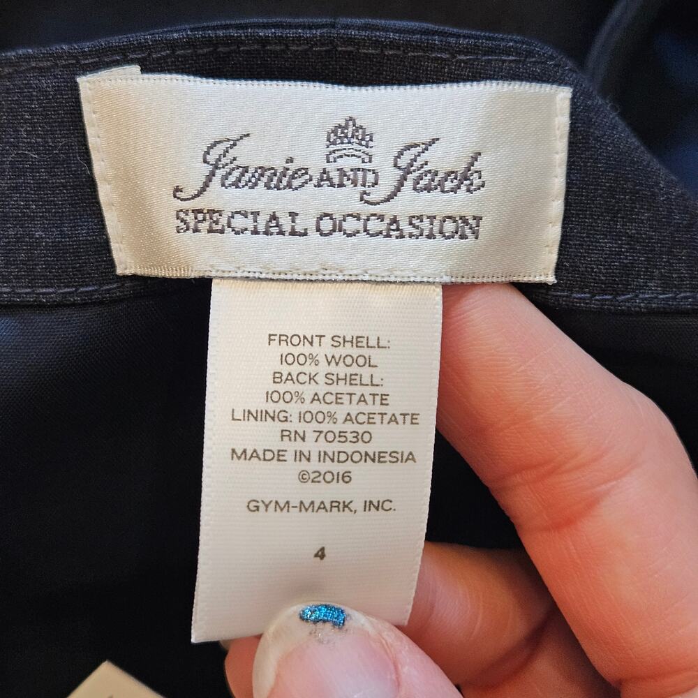 Janie and Jack Wool Dress Vest Boys Size 4 Formal Special Occasion Wedding NEW - Picture 8 of 9